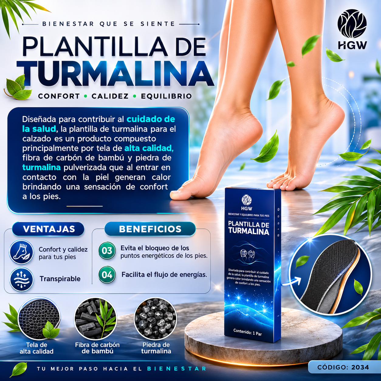 HGW Plantilla de Turmalina Ref. 2034